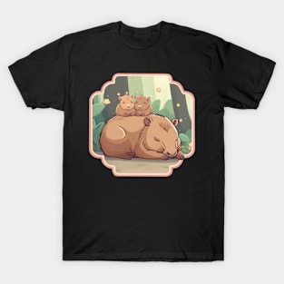 Cute capybara family T-Shirt